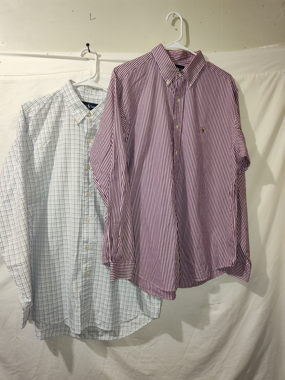 Polo by Ralph Lauren Men's Purple & White Stripe Button-Down Shirt